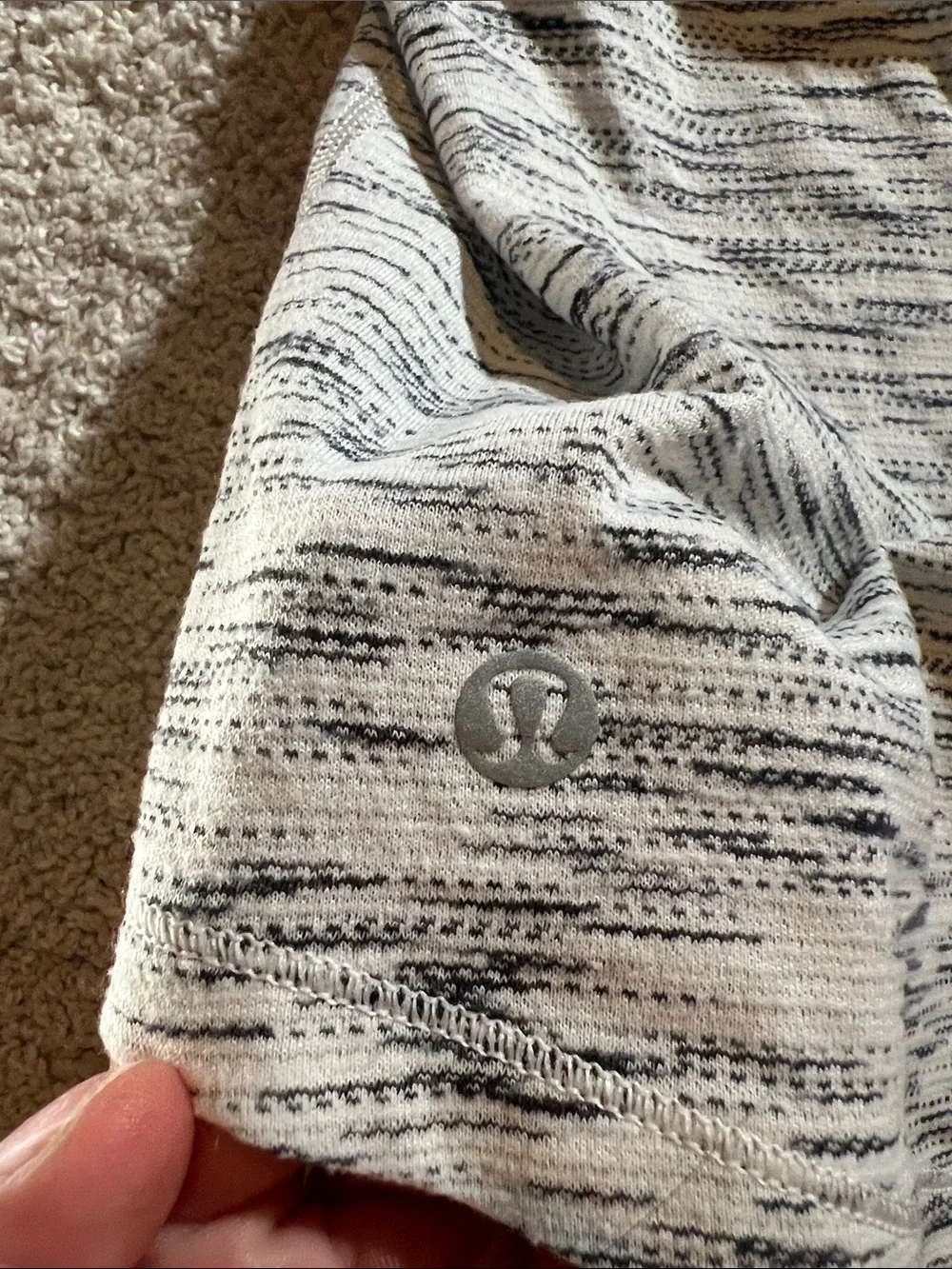 lululemon athletica Heathered Light Gray Crewneck Sweater